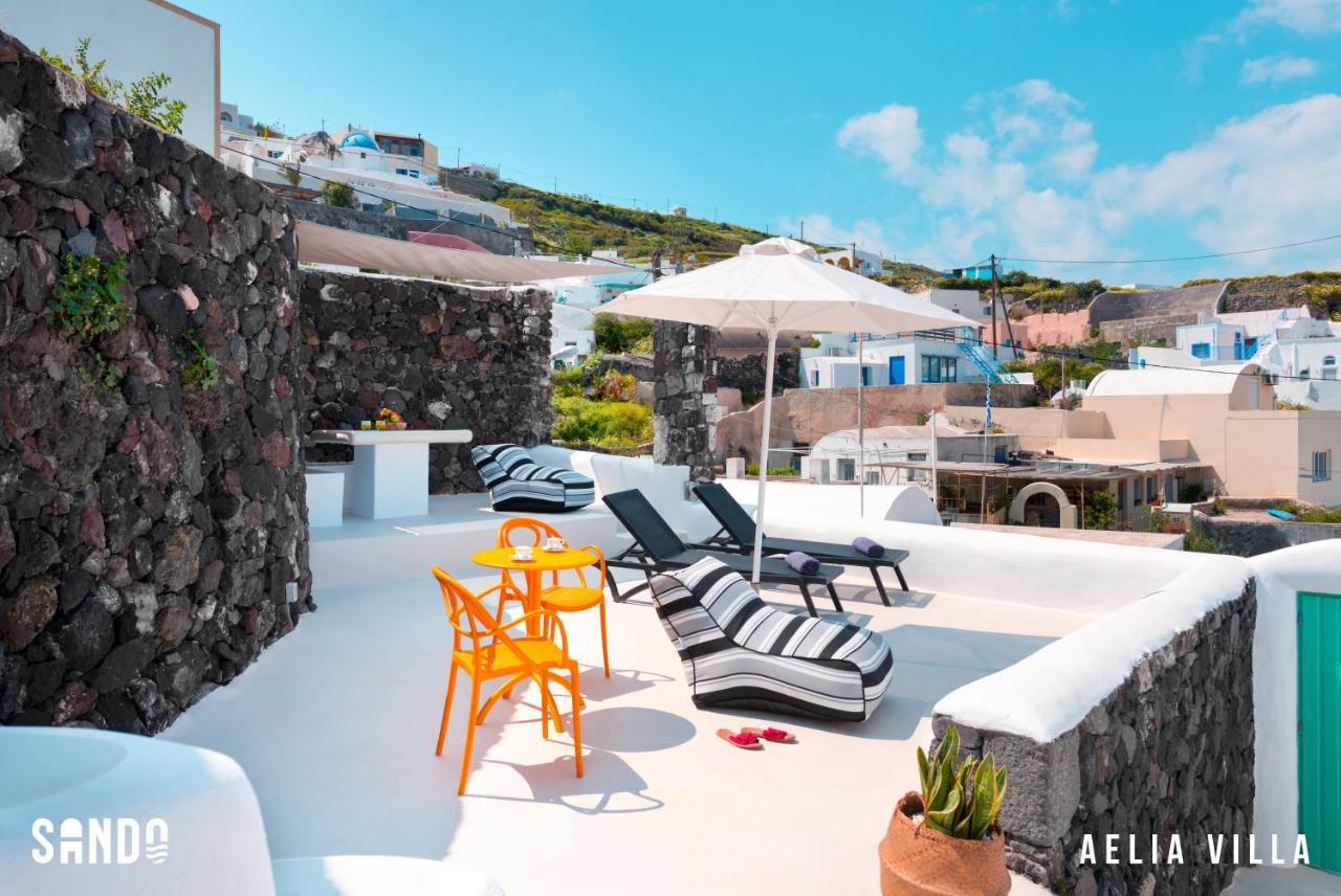 Sando Traditional Cave Villas With Jacuzzi And Sea View Vourvoúlos Exteriör bild