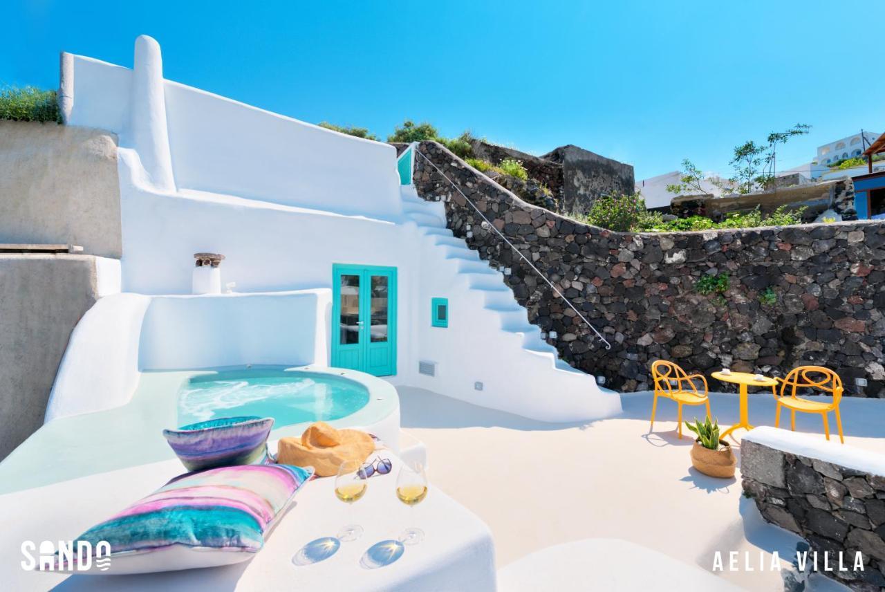 Sando Traditional Cave Villas With Jacuzzi And Sea View Vourvoúlos Exteriör bild