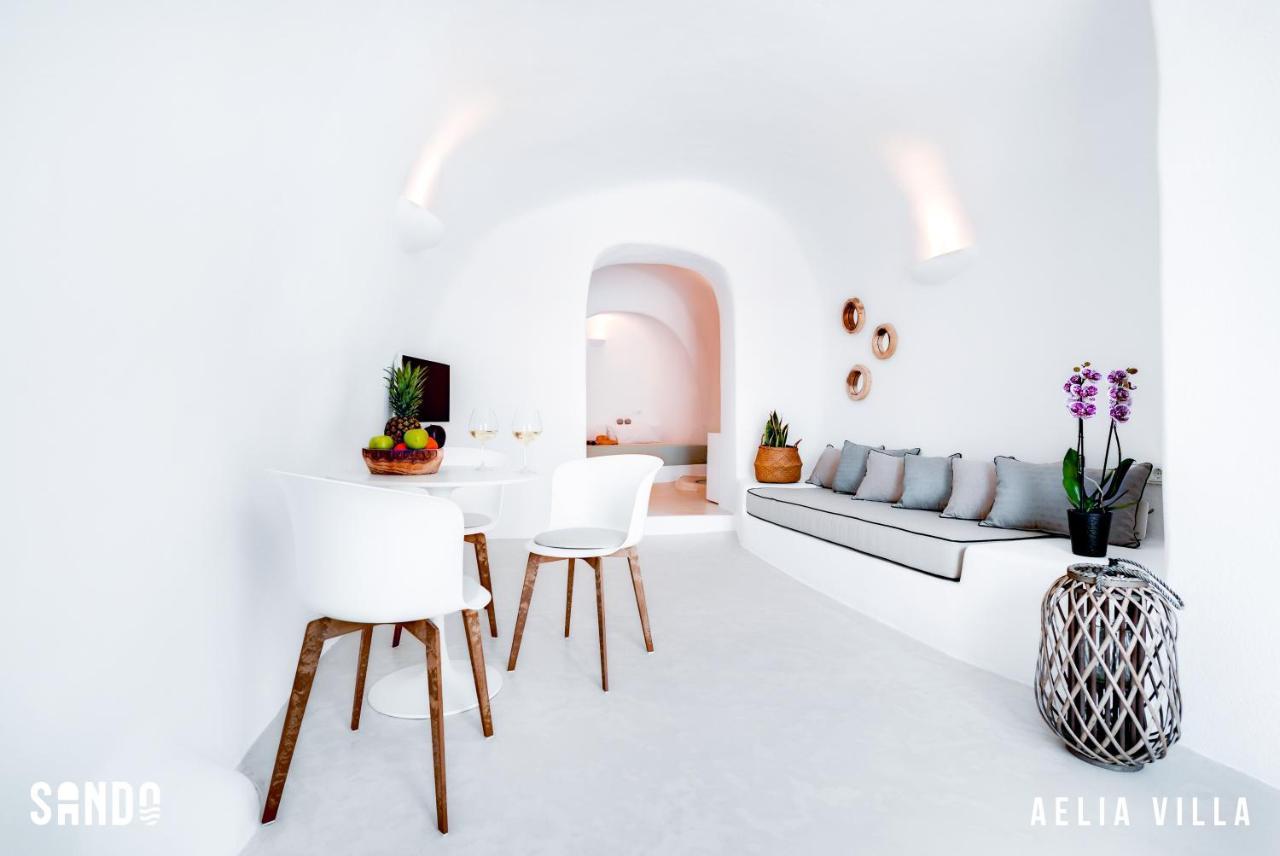 Sando Traditional Cave Villas With Jacuzzi And Sea View Vourvoúlos Exteriör bild